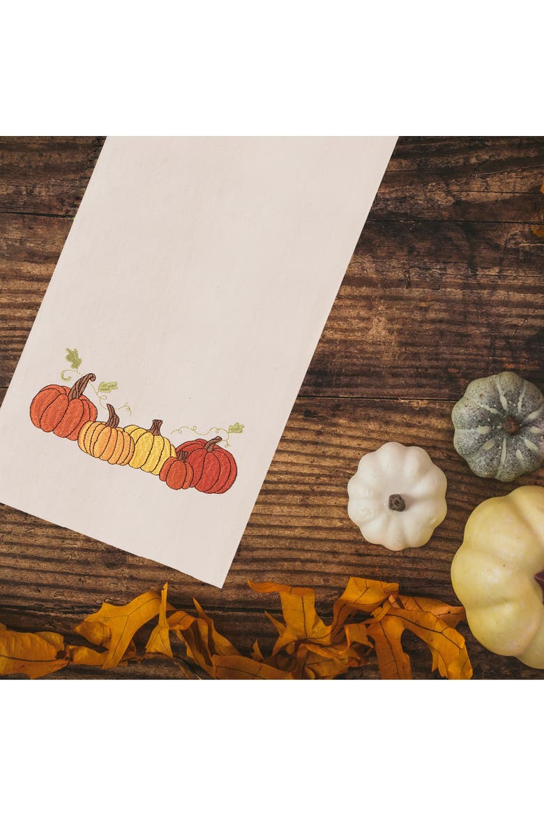Pumpkin Patch Kitchen Fall Harvest Dishtowel, Alternate, color, White