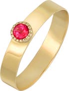 Bony Levy 14K Yellow Gold Pink Topaz Stackable Band Ring