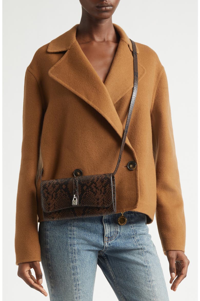 Stella McCartney Ryder Faux Snakeskin Crossbody Clutch (Women