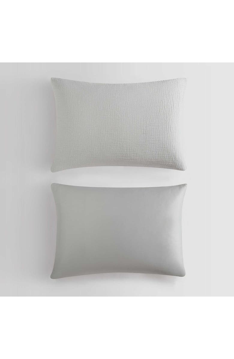 Calvin Klein Textured Cotton Duvet & Shams Set, Alternate, color, Grey