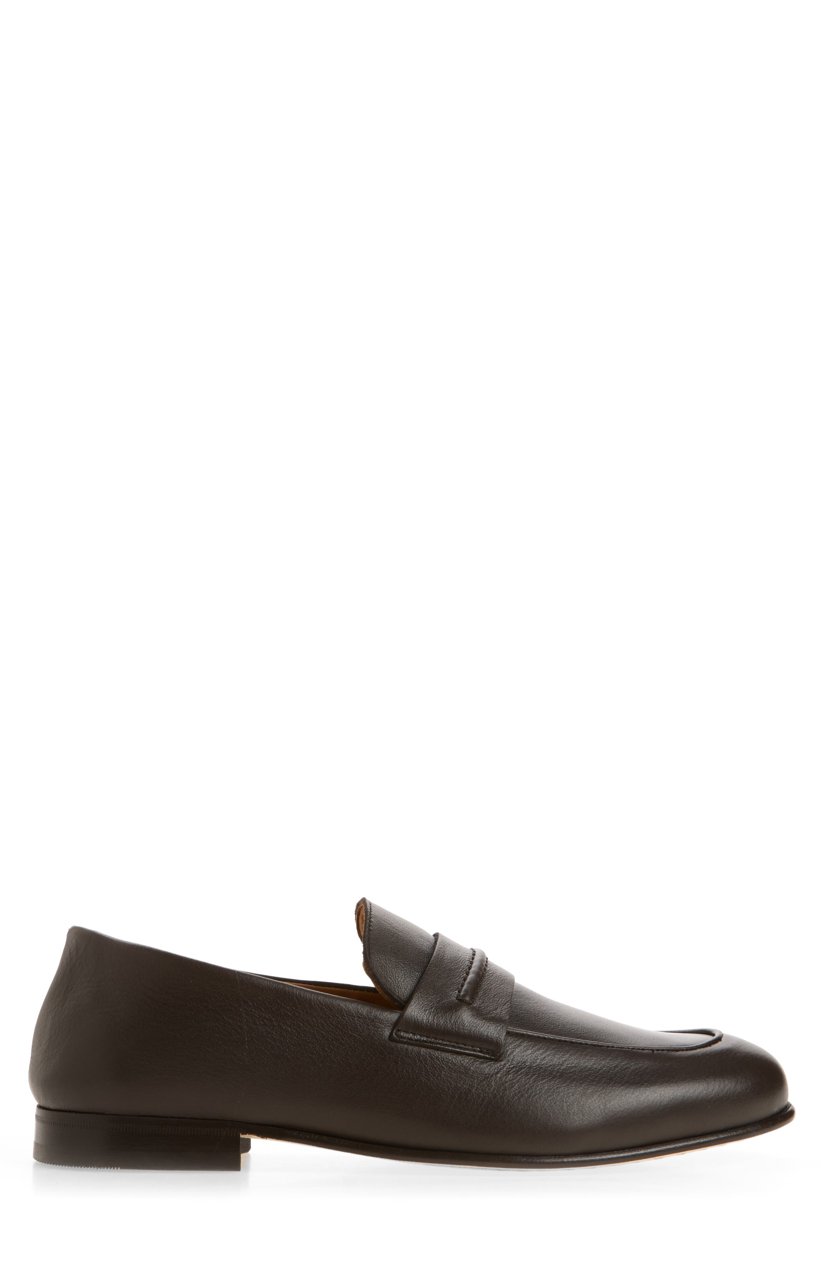 Lawen Penny Loafer, Alternate, color, DARK BROWN