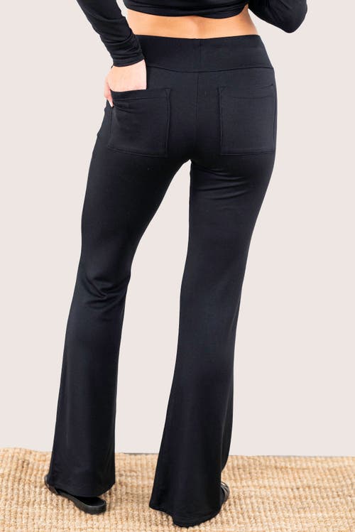 Jjwinks Butt, Seriously Flare Lounge & Sleep Pants With Pockets In Black