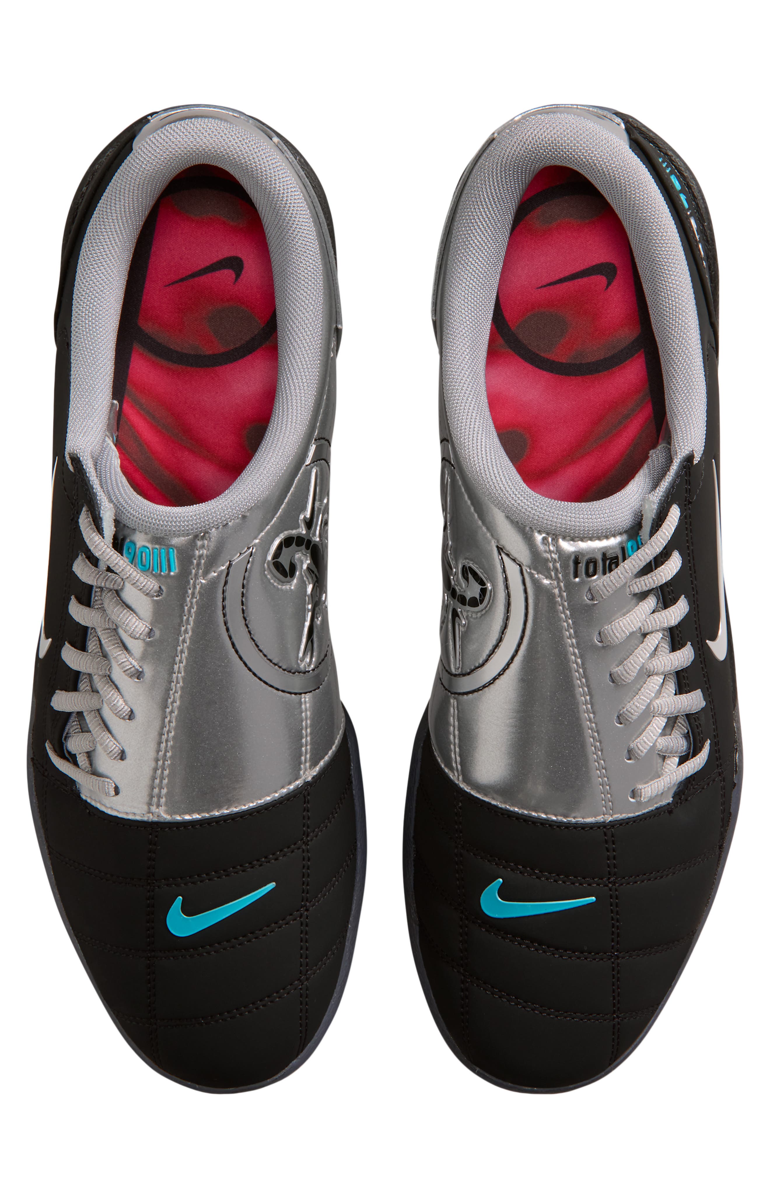 Total 90 Soccer Sneaker, Alternate, color, BLACK/ GAMMA BLUE/ SILVER