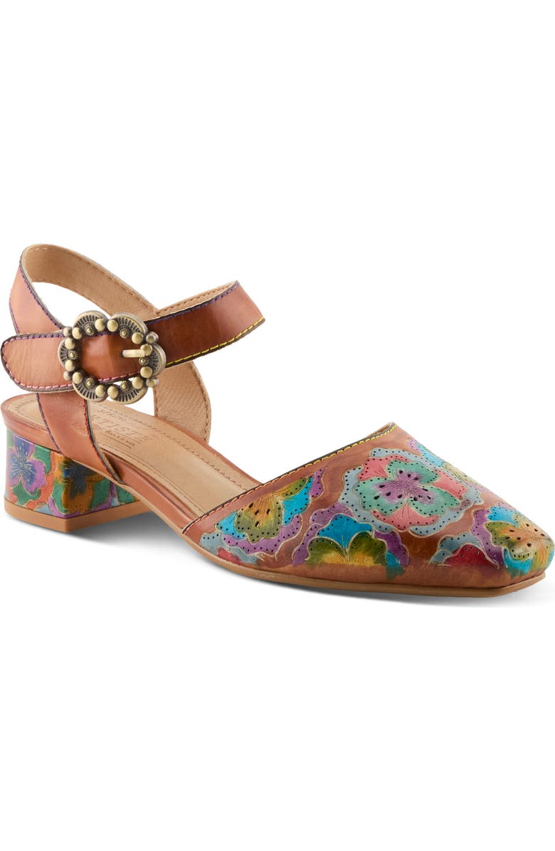 L'Artiste by Spring Step Funferbiz Ankle Strap Pump, Main, color, Camel Multi