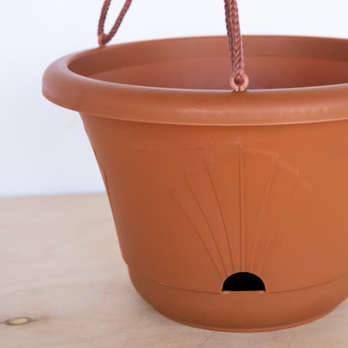 Bloem 13 Inch Lucca Self Watering Hanging Basket In Brown