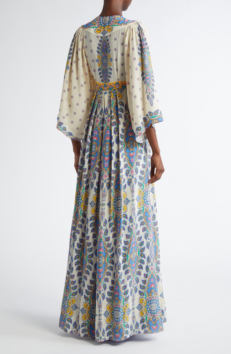 Etro Paisley Silk Maxi Dress, Alternate, color, 