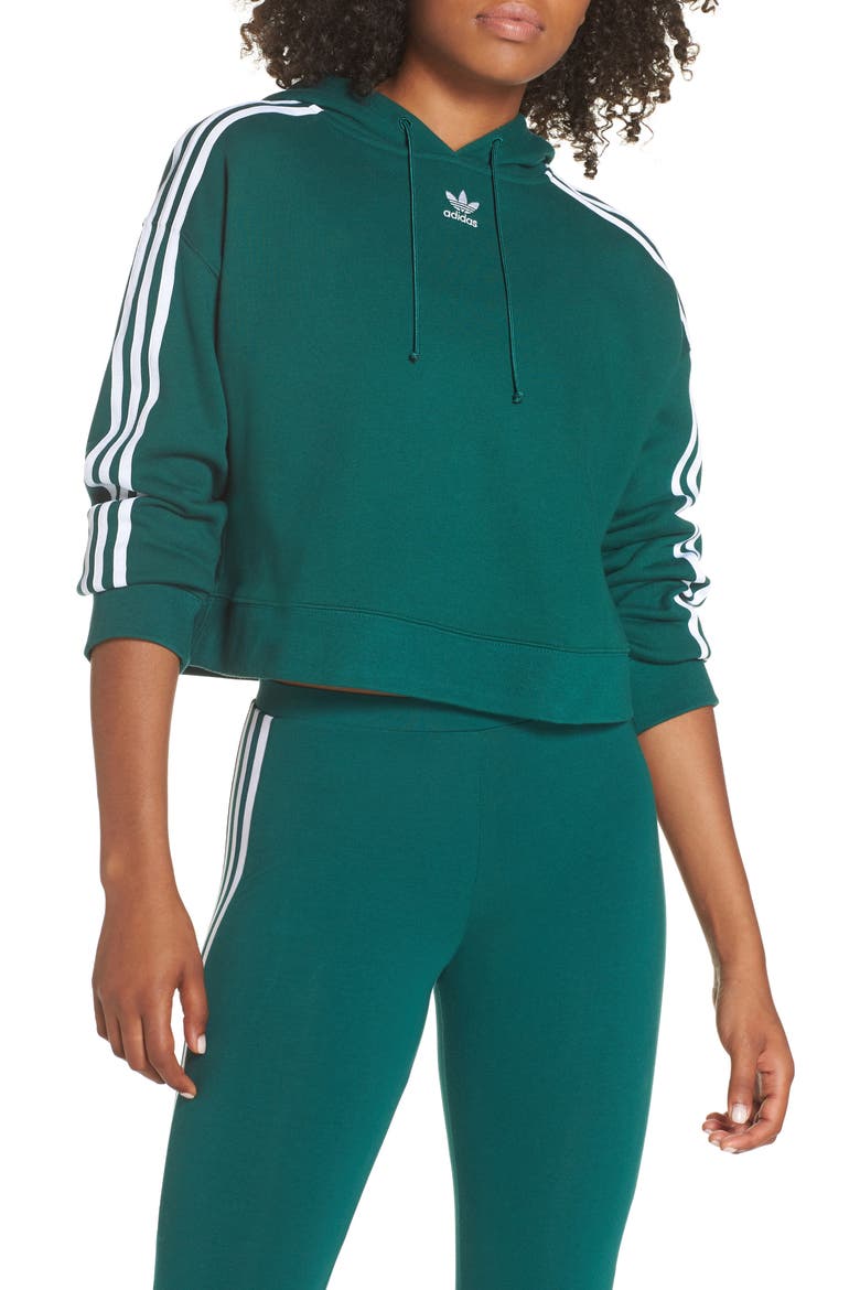 Crop Hoodie, Main, color, COLLEGIATE GREEN