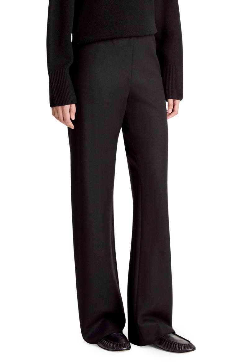 High Waist Straight Leg Pants, Alternate, color, BLACK