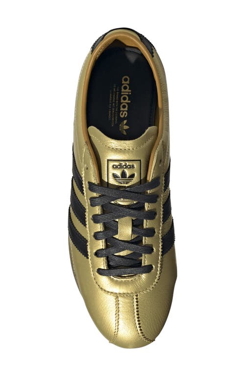 Adidas Originals Tokyo Deconstructed Leather Striped Sneakers In Gold Met/black/bronze