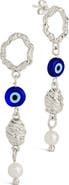 Sterling Forever Sibyl Cultured Pearl Drop Earrings
