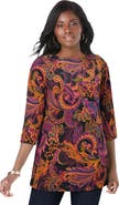 Jessica London Stretch Cotton Boatneck Tunic