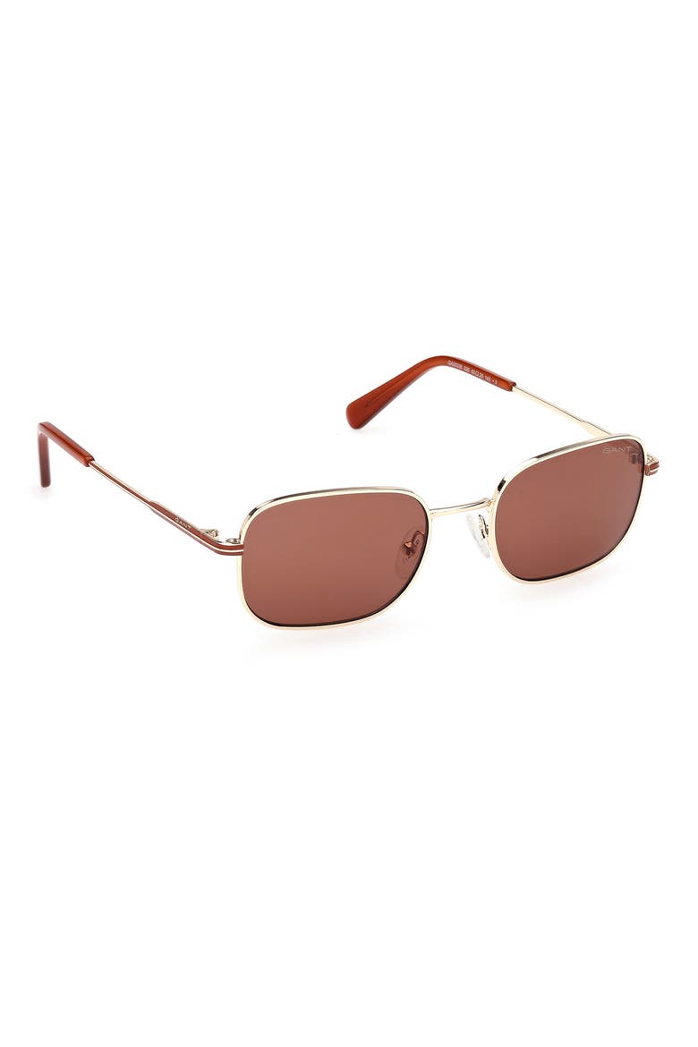 Rectangular Sunglasses, Alternate, color, GOLD / BROWN