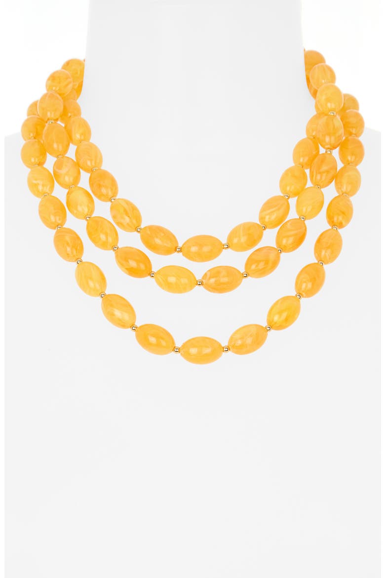 Beaded Layered Necklace, Alternate, color, AMBER