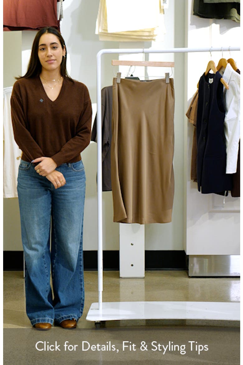 Satin Charmeuse Midi Skirt video