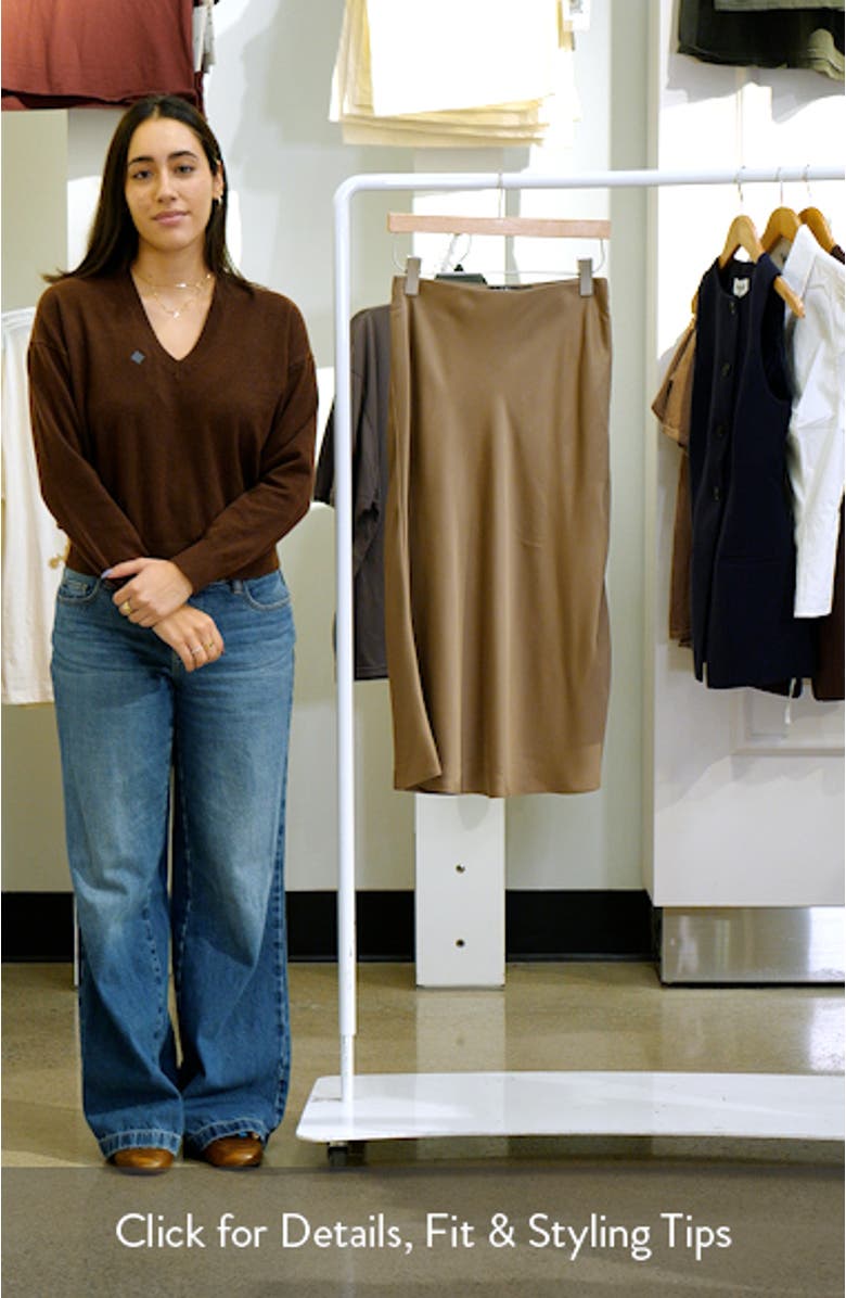 Satin Charmeuse Midi Skirt, sales video thumbnail