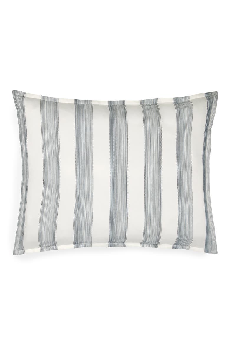 Mara Jacquard Stripe Cotton Sateen Sham, Main, color, SLATE