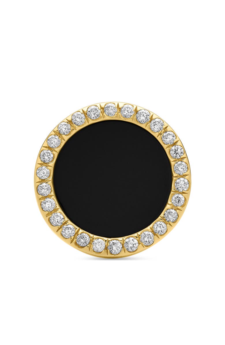 David Yurman Petite DY Elements<sup>®</sup> Stud Earrings in 18K Gold with Black Onyx & Pavé Diamonds, Alternate, color, 
