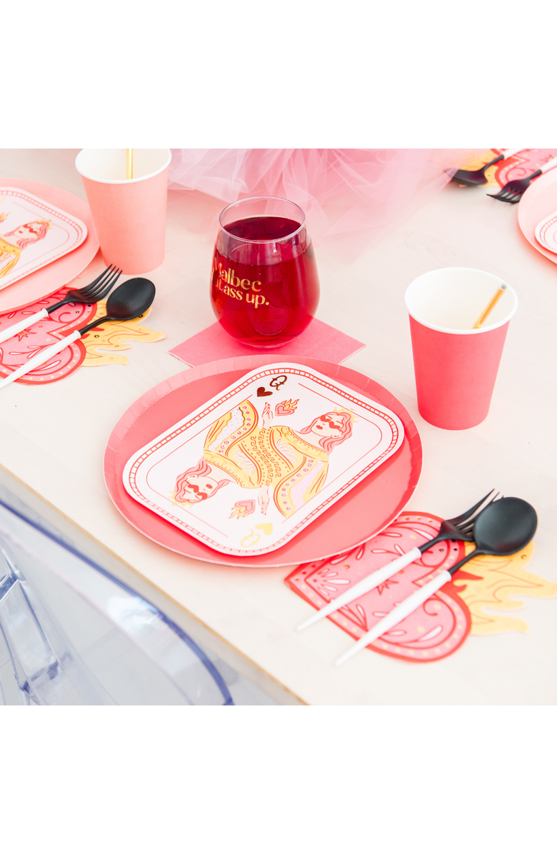 Jollity 
Co. Queens Card Dinner Plates, Alternate, color, Assorted Pre-Pack