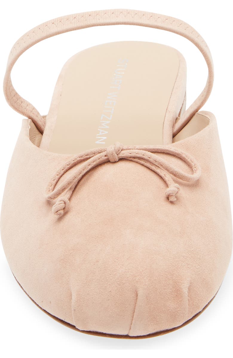 Stuart Weitzman Prima Bow Ballet Mule, Alternate, color, Blushful