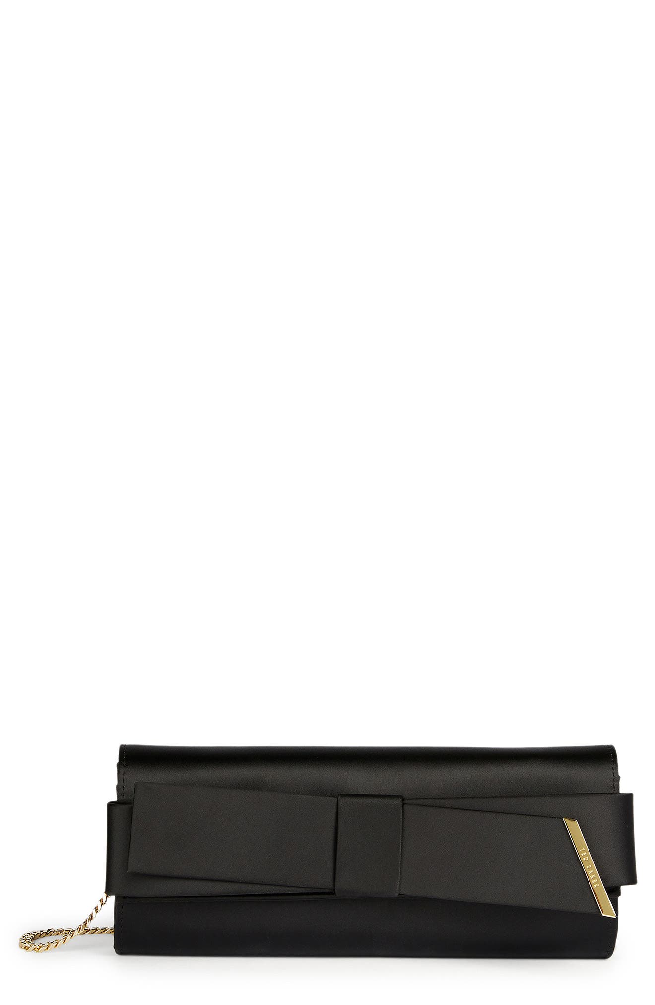 Ted Baker London Bow Crossbody Bag, Main, color, Black
