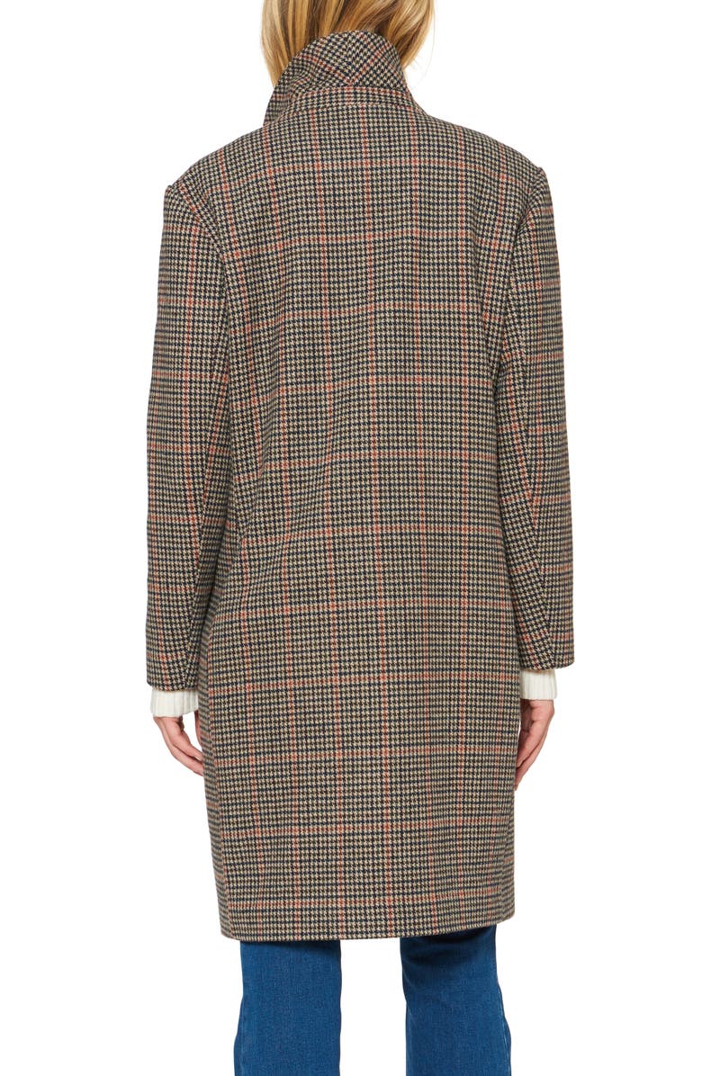 Sanctuary Wool Blend Plaid Coat, Alternate, color,