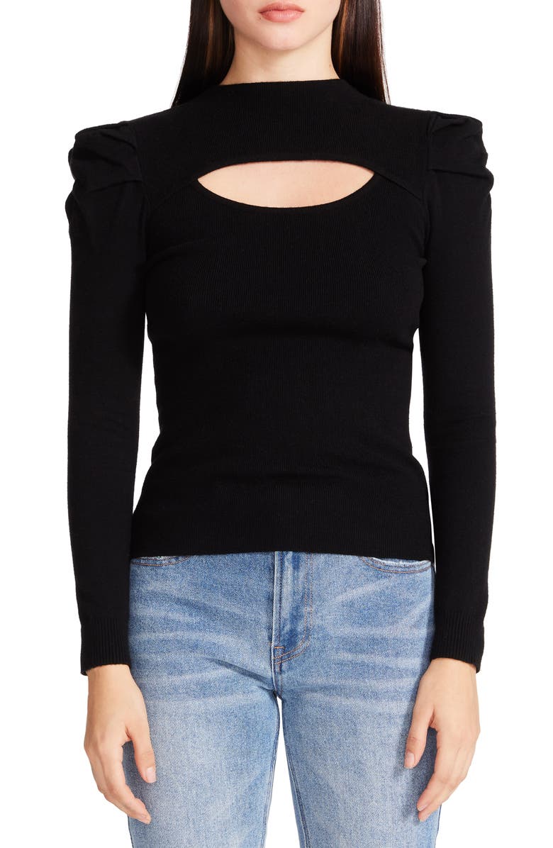 BB Dakota by Steve Madden Peek Softly Cutout Sweater, Main, color,