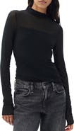 rag & bone Luca Long Sleeve Mesh Top