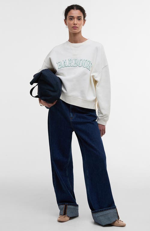 Barbour Silverdale Logo Sweatshirt In Neutral