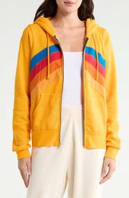 Aviator Nation Mountain Stitch Chevron Zip Hoodie