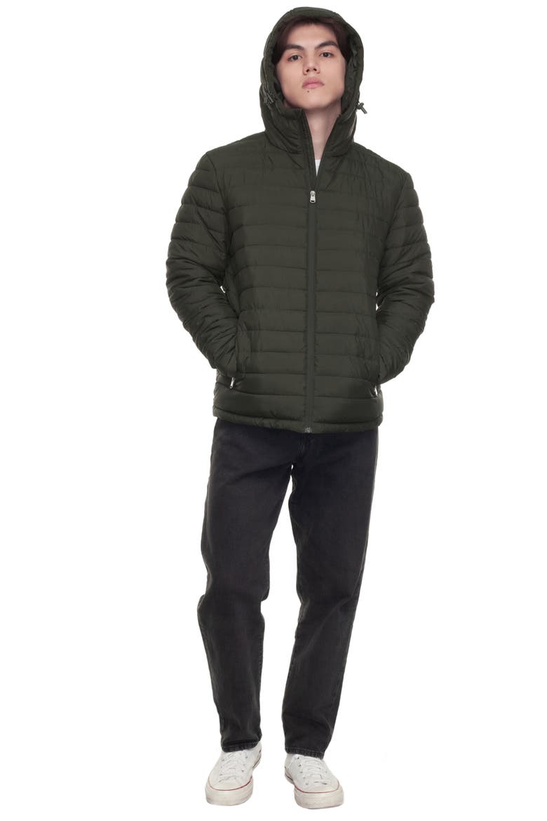Midweight Puffer Jacket, Alternate, color, Olive