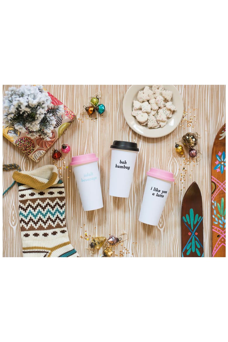 'I Like You A Latte' Travel Mug, Alternate, color, PINK