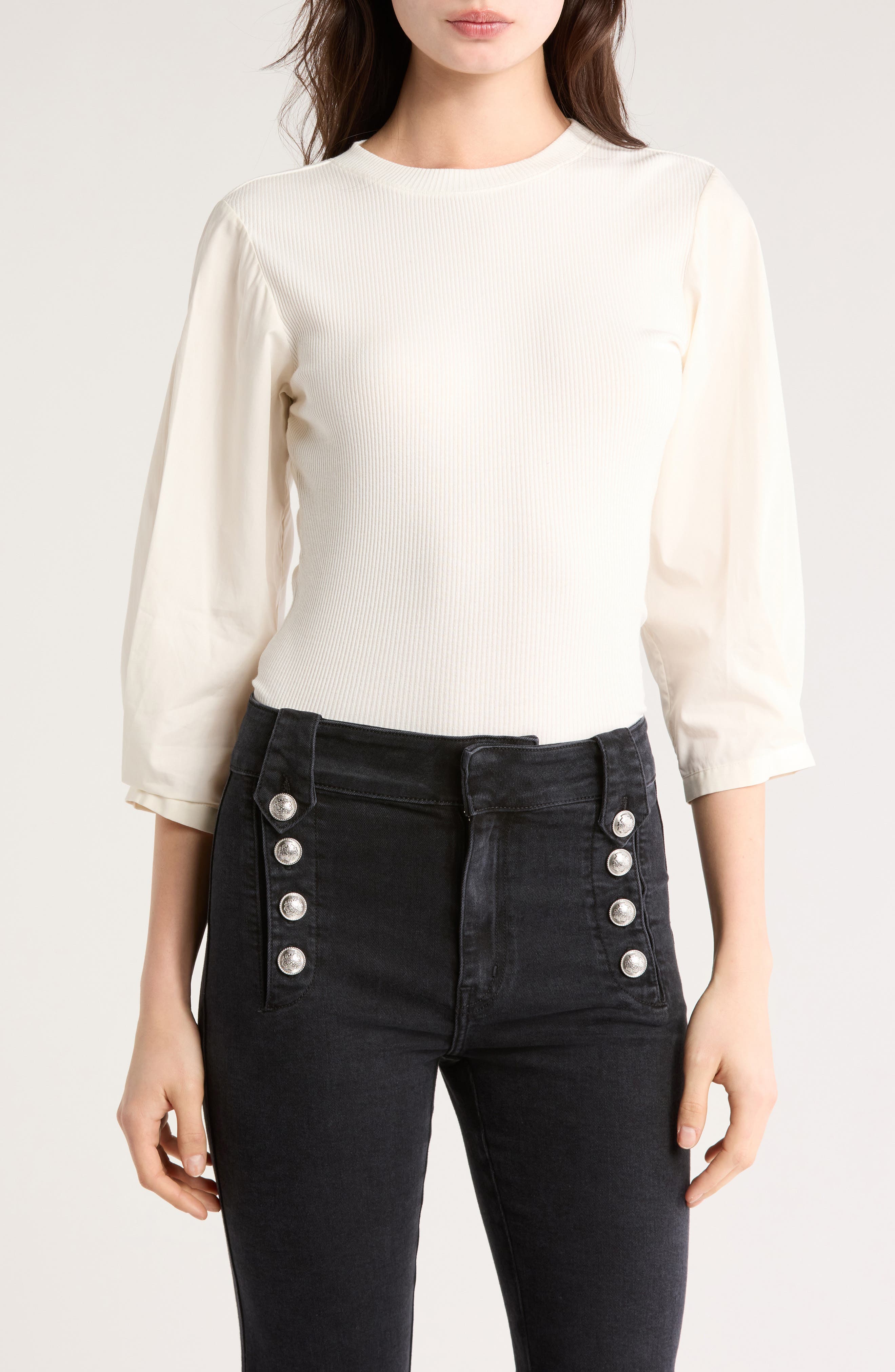 Derek Lam 10 Crosby Arnaldo Mixed Media T-Shirt