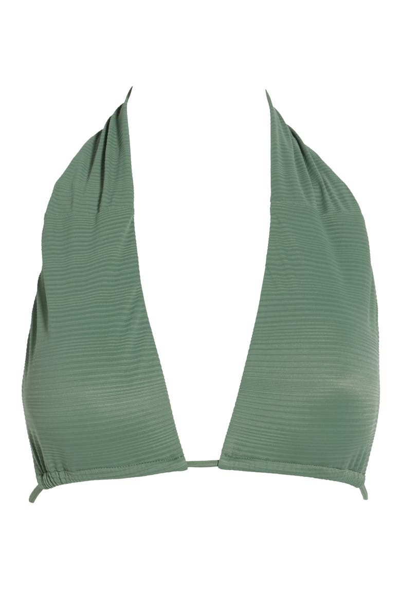 Amalfi Halter Bikini Top, Alternate, color, AVOCADO RIB