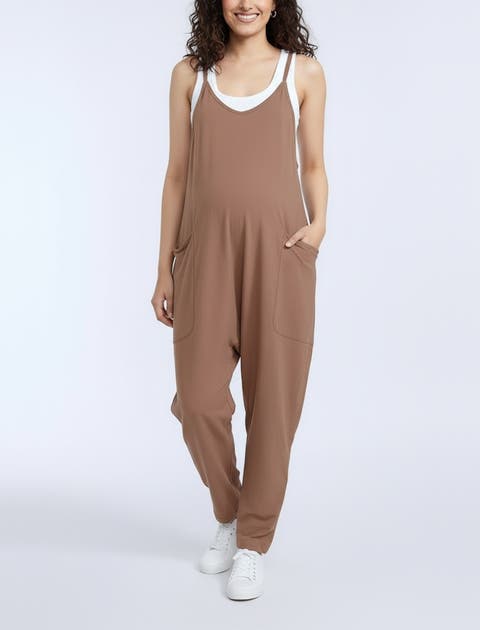 Sleeveless Relaxed Fit Maternity Jumpsuit