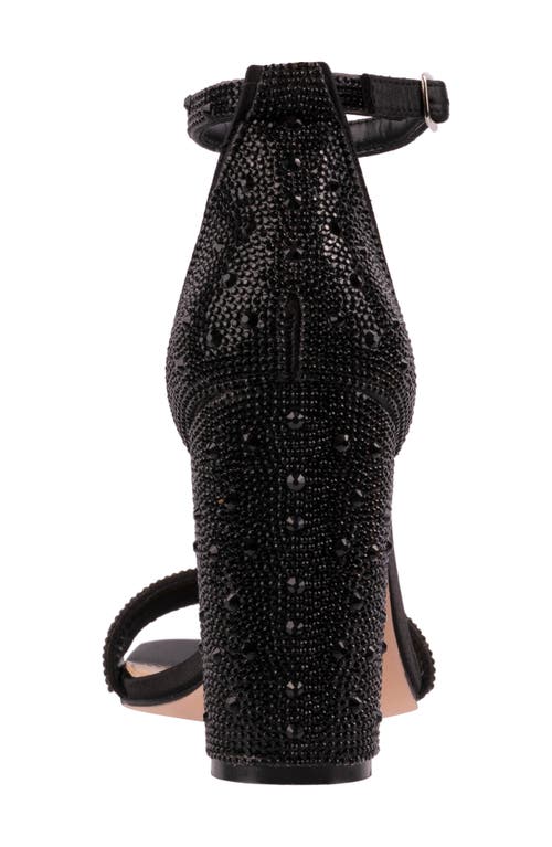 Lady Couture Dalia Crystal Embellished Ankle Strap Sandal In Black