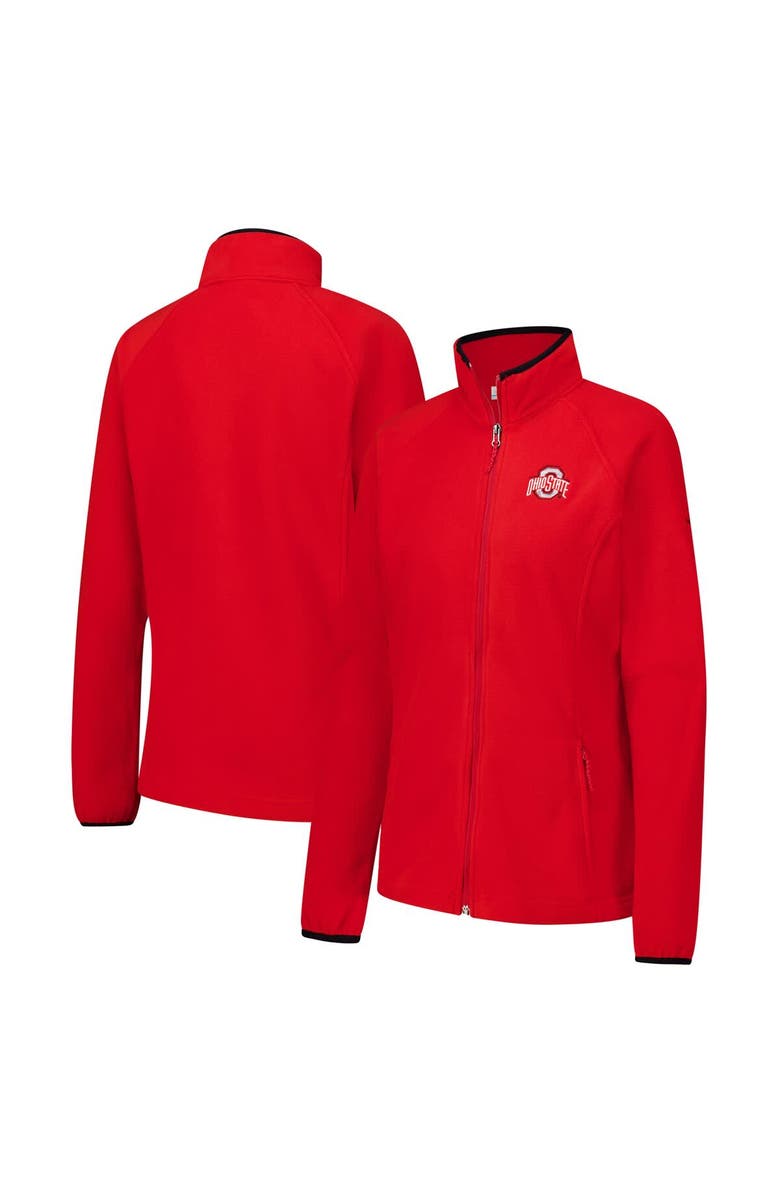 Columbia Women's Columbia Scarlet Ohio State Buckeyes Give & Go II Fleece Full-Zip Jacket, Alternate, color,