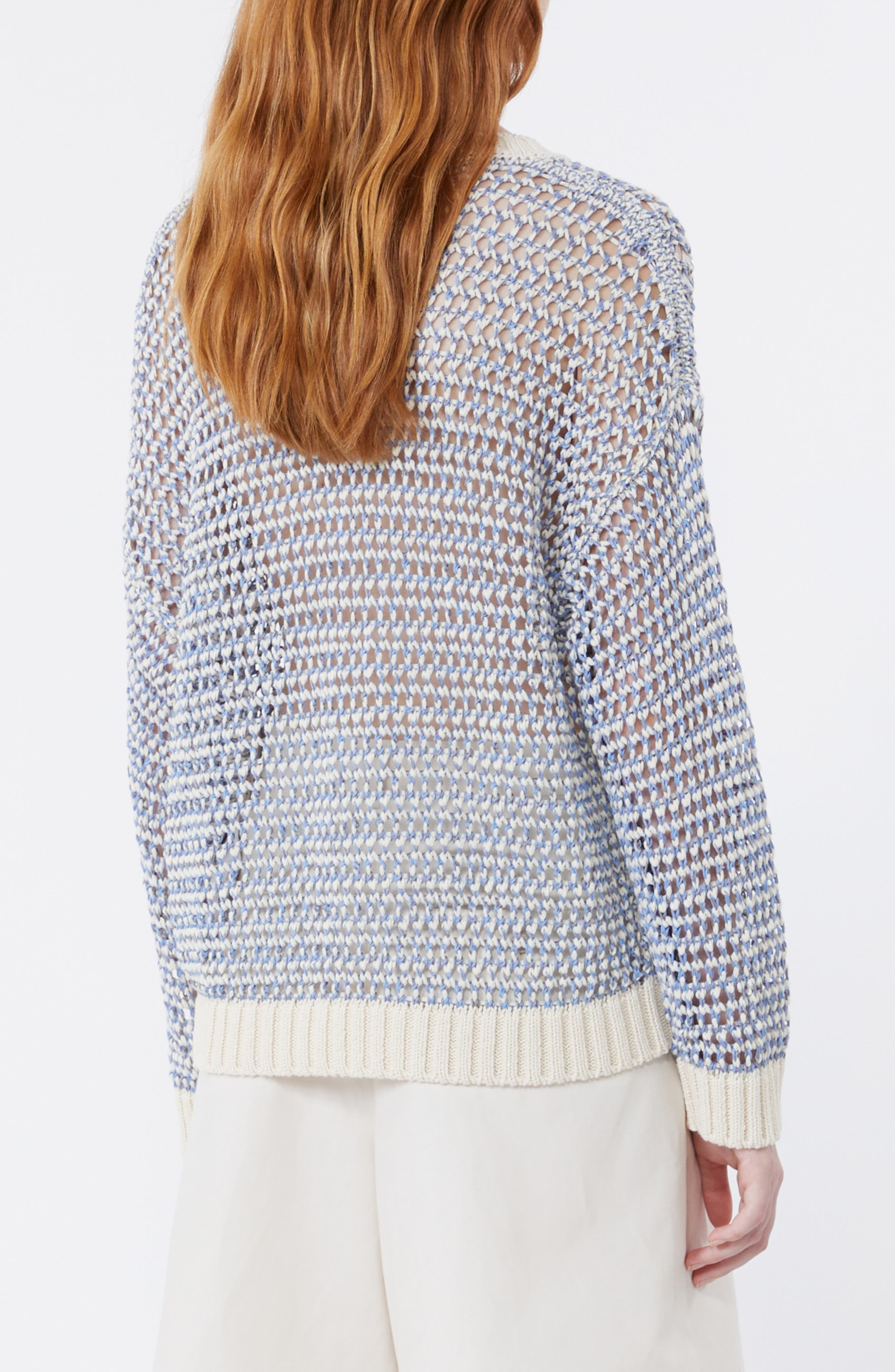 Open Stitch Crewneck Sweater - image 2