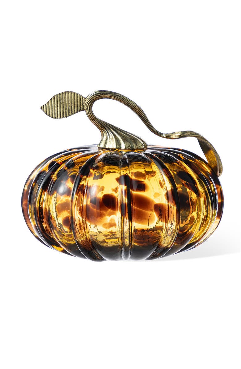 Glitzhome Fall Multi-Style Small Glass Pumpkins, Main, color, 