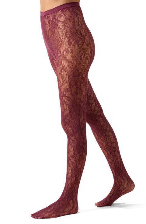 Blooming Floral Net Tights