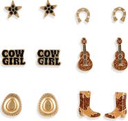 Leith Cowboy 6-Pack Assorted Earrings