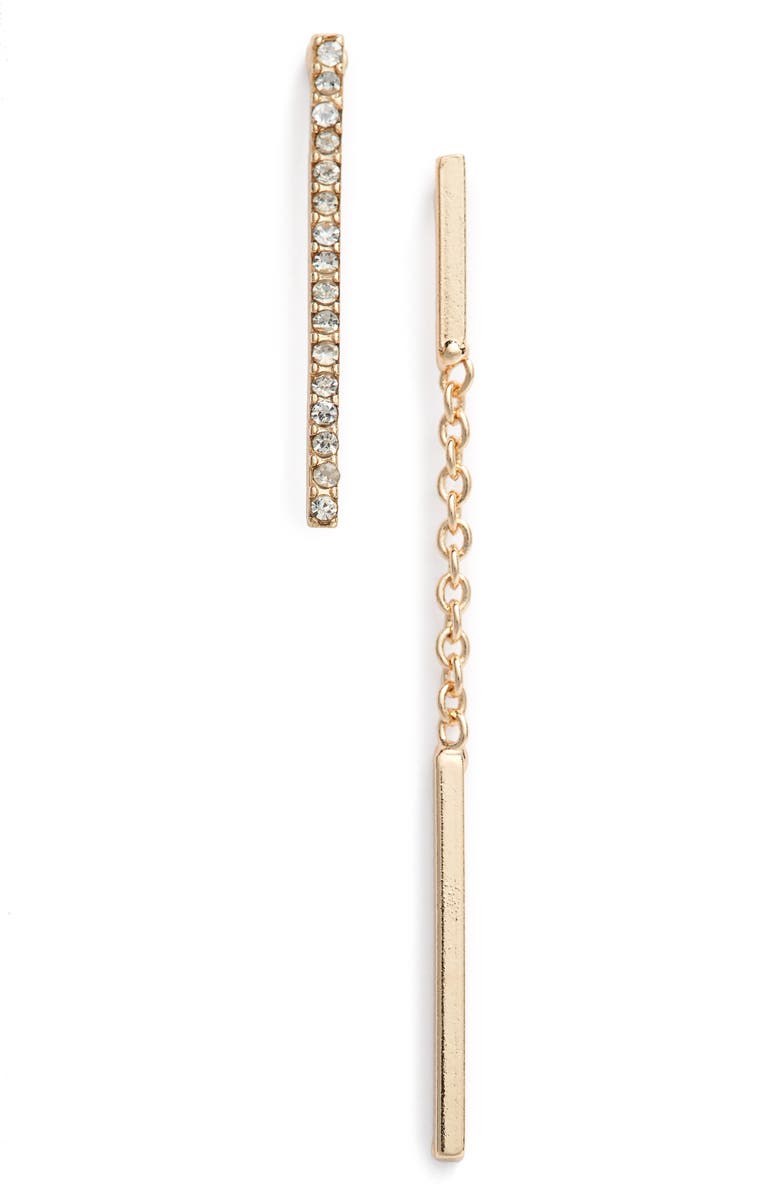 BP. Mismatch Stone Drop Earrings, Main, color,