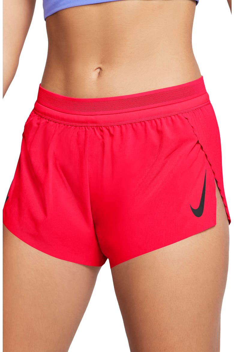 AeroSwift Dri-FIT Running Shorts, Main, color, BRIGHT CRIMSON/ BLACK