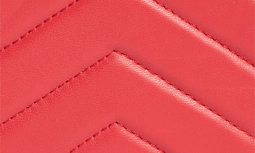 Mundi Small Leather Goods Quilted Card Case In Red