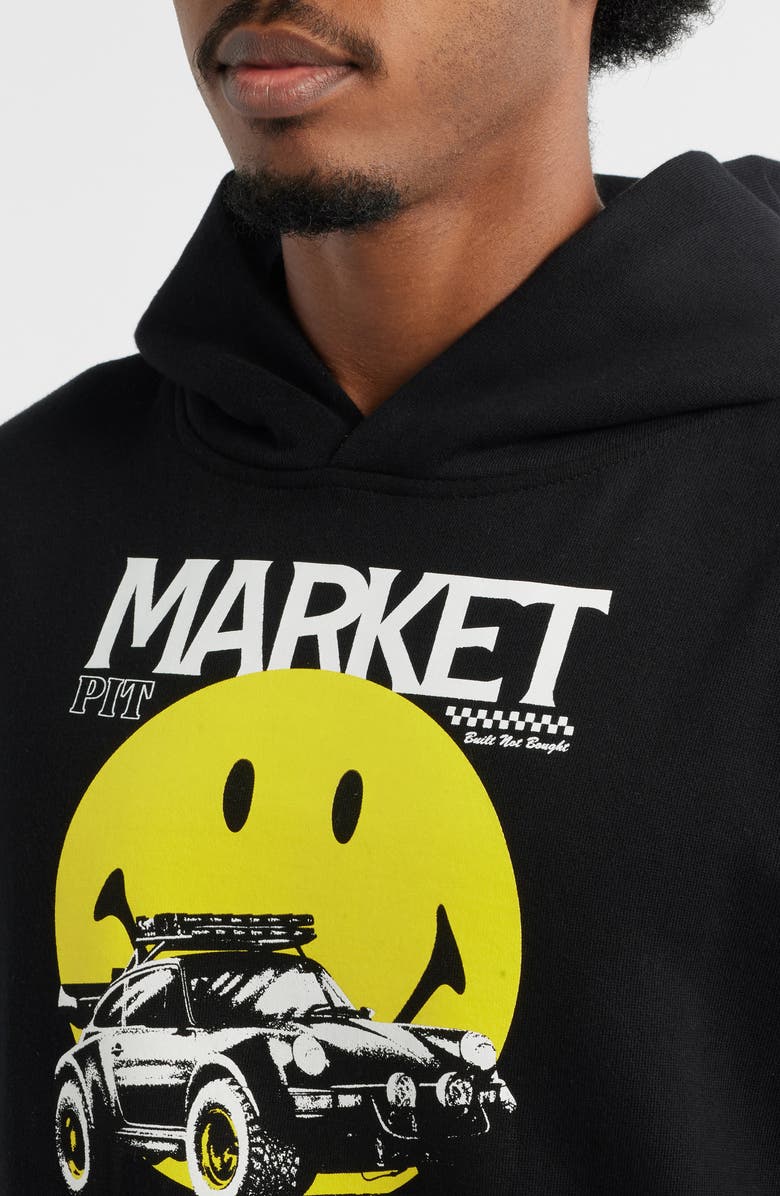 MARKET SMILEY<sup>®</sup> All Four Cotton Blend Hoodie, Alternate, color, Pirate-Black
