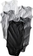 BUTTERBLU Sam Assorted 5-Pack Sleeveless Organic Cotton Bodysuits