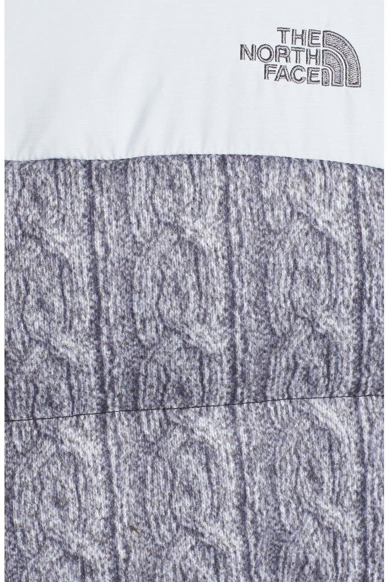 'Nuptse' Cable Print Down Vest, Alternate, color, HIGH RISE GREY CABLE PRINT