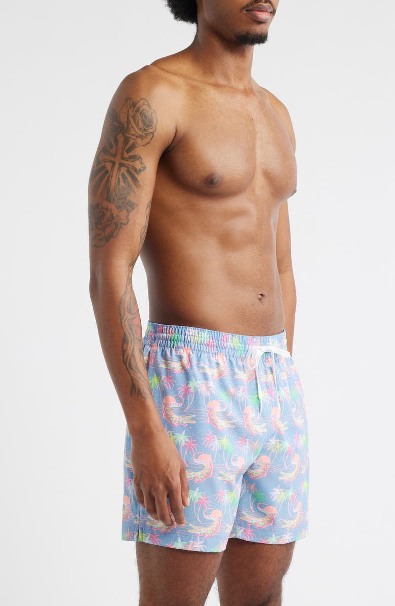 Chubbies Rock-a-Crocks Lined 5.5-Inch Swim Trunks, Alternate, color, Dusty Blue