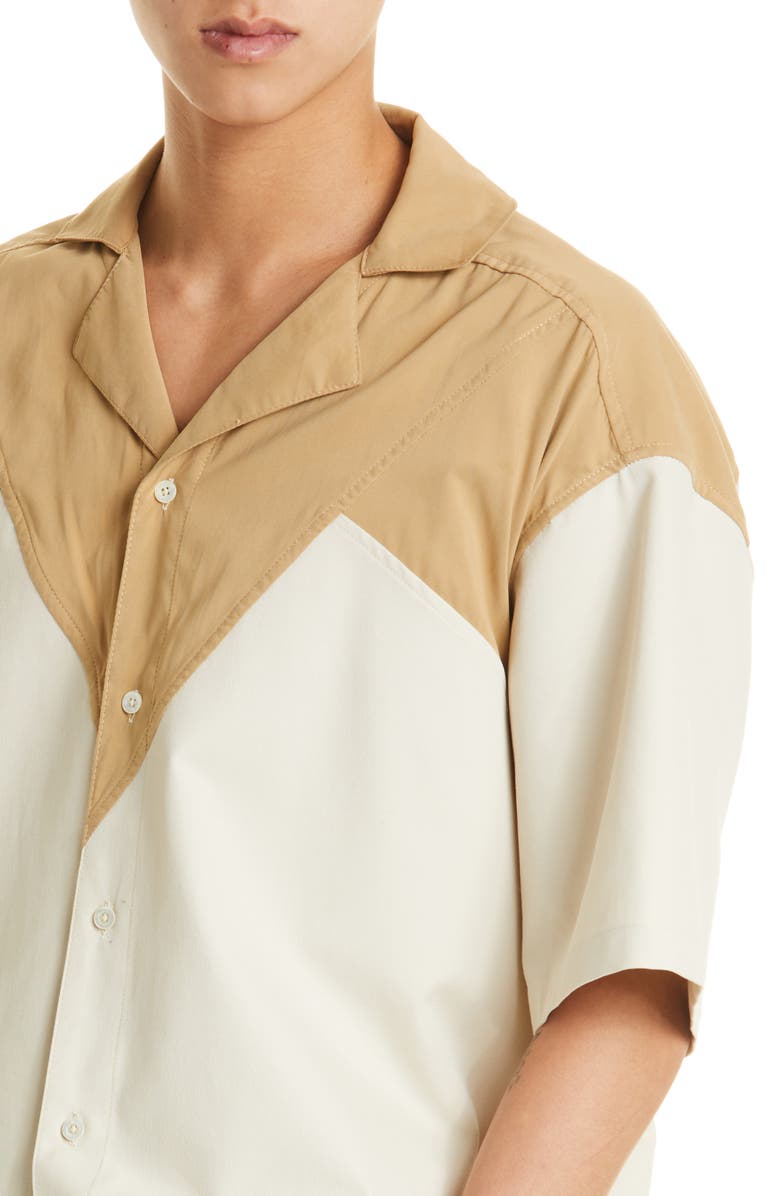 Ahluwalia Robyn Colorblock Short Sleeve Button-Up Shirt, Alternate, color,