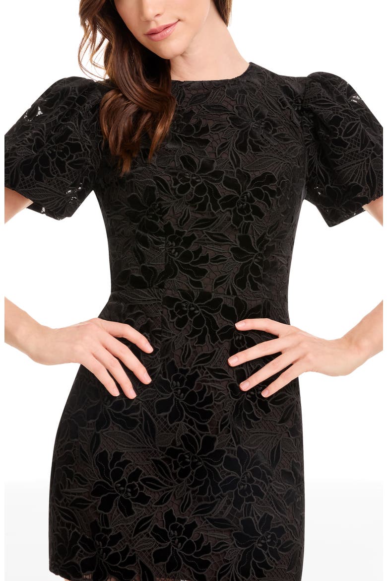 Elsie Velvet Lace Party Dress, Alternate, color, MOCHA-BLACK