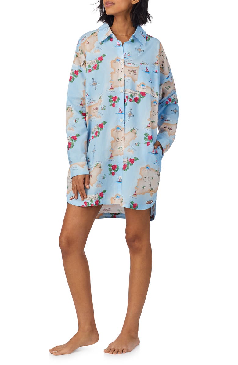 BedHead Pajamas Ciao Capri Organic Cotton Ballet Sleep Shirt, Main, color, 